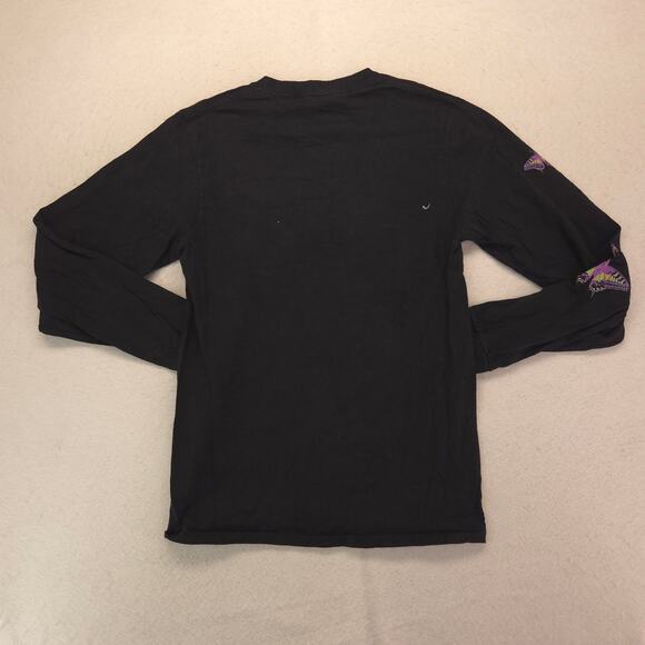 Swixxz Crew Neck Graphic Long Sleeve T Shirt Adult Mens Size Small S Black - Picture 9 of 9